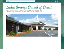 Tablet Screenshot of lithiaspringschurchofchrist.com